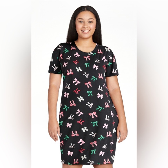 Joyspun Other - Joyspun Holiday Bow Sleepshirt with Pockets L/XL